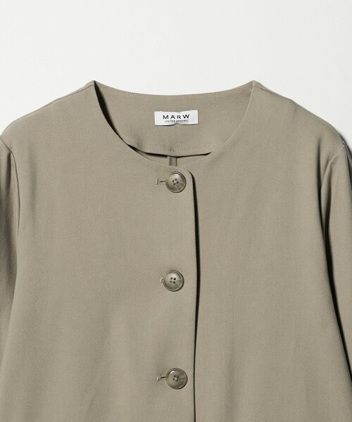 MARW UNITED ARROWS(マルゥ ユナイテッドアローズ)の「<MARW UNITED ARROWS>ノーカラー シャツ ジャケット(シャツ/ブラウス・レディース・ブラック/ベージュ・FREE)」の12枚目の写真