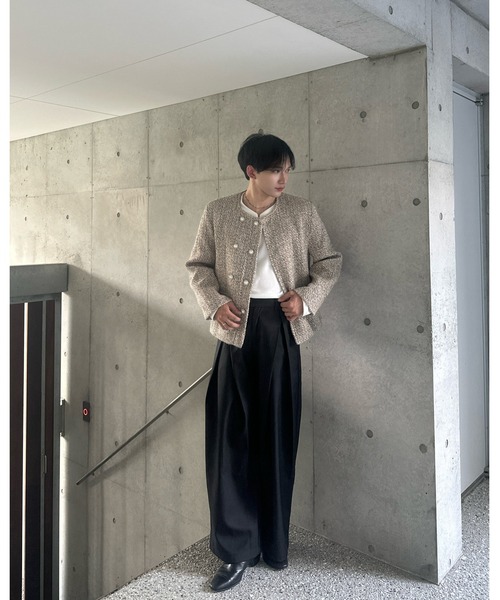Otte（オッテ）の「フロントタックカーブシルエットパンツ（その他パンツ・メンズ・ブラック/アイボリー/ダークグレー・SMALL/MEDIUM/LARGE/X-LARGE）」の16枚目の写真
