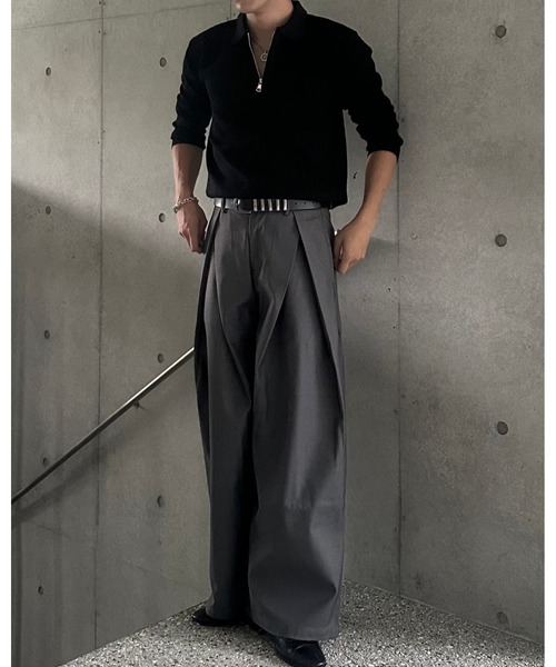 Otte（オッテ）の「フロントタックカーブシルエットパンツ（その他パンツ・メンズ・ブラック/アイボリー/ダークグレー・SMALL/MEDIUM/LARGE/X-LARGE）」の19枚目の写真