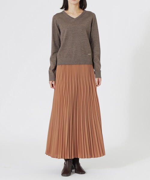 LOVELESS（ラブレス）の「ラメハイゲージVネック（ニット/セーター・レディース・ブラック/オフホワイト/ブラウン系その他4/グリーン系その他/ライトピンク/ベージュ系その他・34/36）」の19枚目の写真