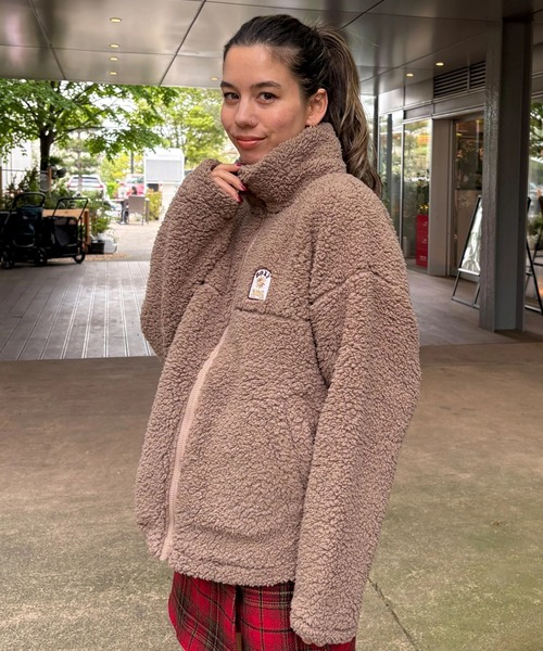 BELLIS BOA JACKET/ロキシー撥水加工モコモコボアジャケット・ブルゾン