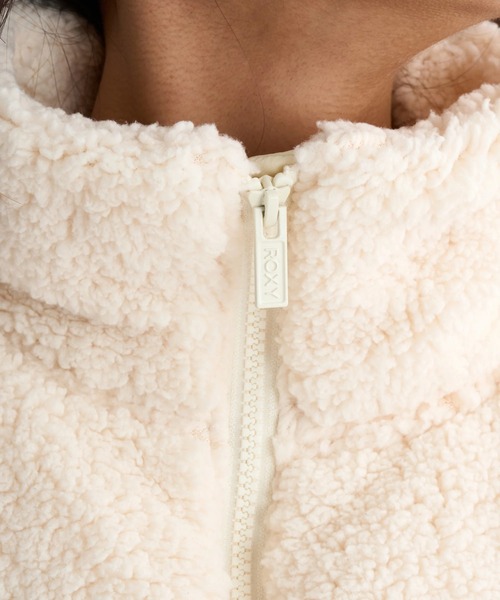 ROXY（ロキシー）の「BELLIS BOA JACKET/ロキシー撥水加工モコモコボアジャケット・ブルゾン（ブルゾン・レディース・コーラル/ブラック/ナチュラル/ブラウン/グリーン・SMALL/MEDIUM/LARGE）」の11枚目の写真