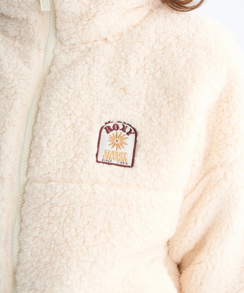 ROXY（ロキシー）の「BELLIS BOA JACKET/ロキシー撥水加工モコモコボアジャケット・ブルゾン（ブルゾン・レディース・コーラル/ブラック/ナチュラル/ブラウン/グリーン・SMALL/MEDIUM/LARGE）」の12枚目の写真