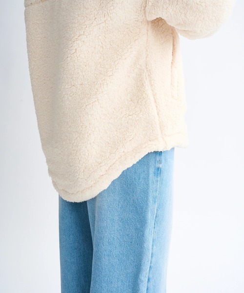 ROXY（ロキシー）の「BELLIS BOA JACKET/ロキシー撥水加工モコモコボアジャケット・ブルゾン（ブルゾン・レディース・コーラル/ブラック/ナチュラル/ブラウン/グリーン・SMALL/MEDIUM/LARGE）」の15枚目の写真