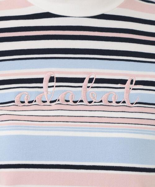 adabat（アダバット）の「【吸湿発熱】マルチボーダー長袖モックネックT（Tシャツ/カットソー・レディース・ネイビー系2/ホワイト系3・42/40/38/36）」の16枚目の写真