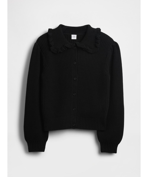 セール】ラッフルフリルカラー カーディガン (キッズ)（カーディガン