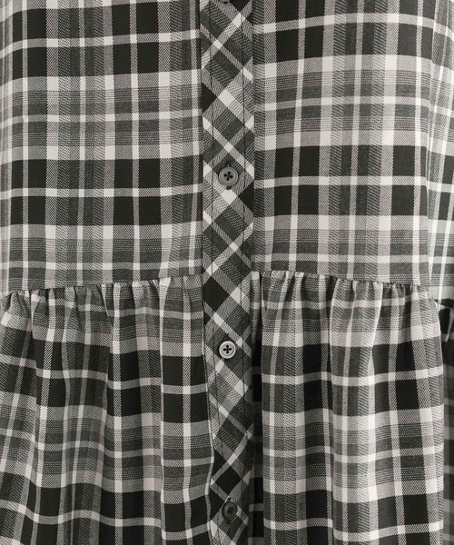 RAGEBLUE（レイジブルー）の「チェックティアードシャツワンピース（ワンピース・レディース・ブラック系/ブラウン系・FREE）」の18枚目の写真