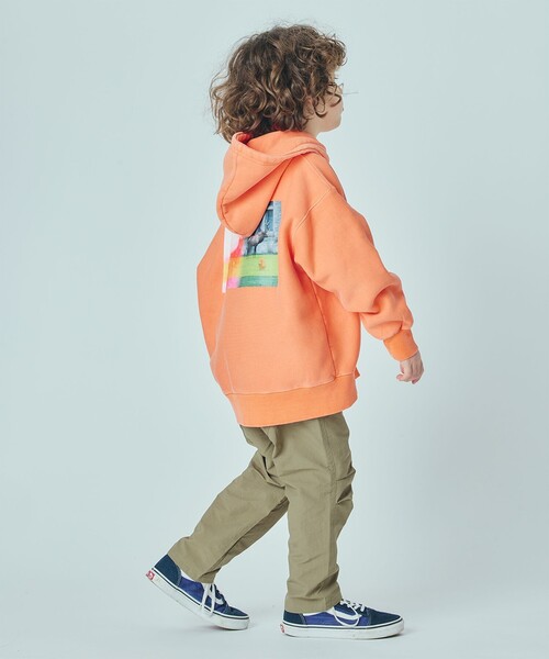 Smoothy（スムージー）の「SMOOTHY / ピグメント ジップ パーカー 2025FW（110～160cm）（パーカー・キッズ・オレンジ/ブラック・MEDIUM/X-LARGE/LARGE）」の7枚目の写真
