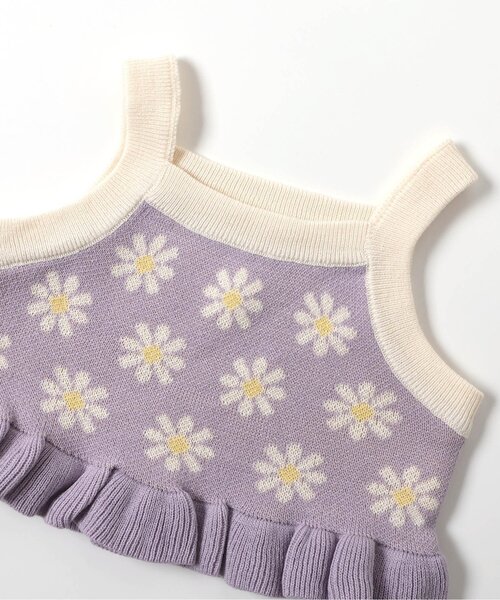 apres les cours（アプレレクール）の「【リンク/洗える】ニットビスチェ&カーディガンセット_ジュニア対応（カーディガン/ボレロ・キッズ・ラベンダー/アイボリー・100/110/130/140/90/120）」の15枚目の写真