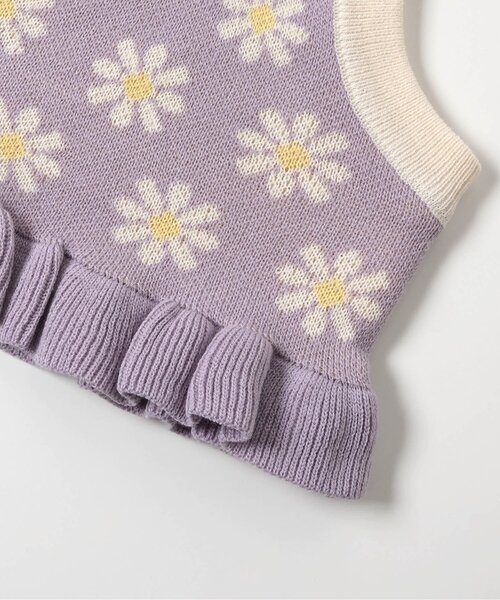 apres les cours（アプレレクール）の「【リンク/洗える】ニットビスチェ&カーディガンセット_ジュニア対応（カーディガン/ボレロ・キッズ・ラベンダー/アイボリー・100/110/130/140/90/120）」の16枚目の写真