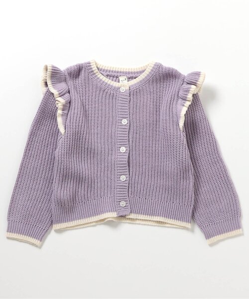 apres les cours（アプレレクール）の「【リンク/洗える】ニットビスチェ&カーディガンセット_ジュニア対応（カーディガン/ボレロ・キッズ・ラベンダー/アイボリー・100/110/130/140/90/120）」の20枚目の写真