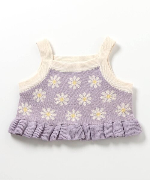 apres les cours（アプレレクール）の「【リンク/洗える】ニットビスチェ&カーディガンセット_ジュニア対応（カーディガン/ボレロ・キッズ・ラベンダー/アイボリー・100/110/130/140/90/120）」の22枚目の写真