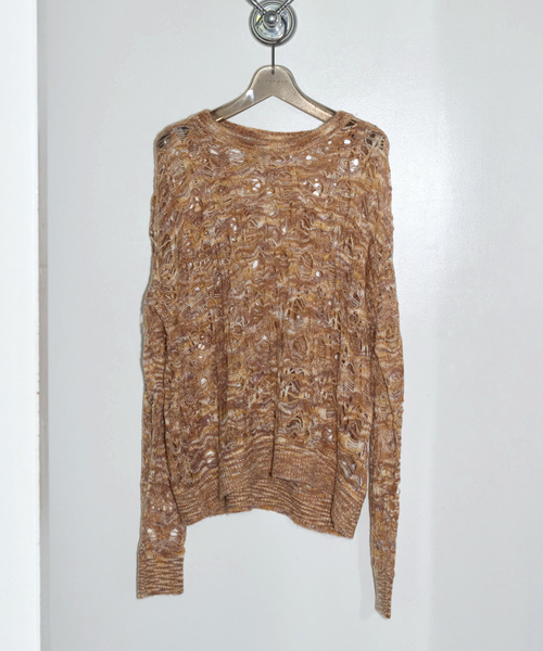 TAAKK(ターク)の「TAAKK MOHAIR KNIT TA25AW-KN035:ニット(ニット/セーター・レディース・イエロー・MEDIUM)」の1枚目の写真