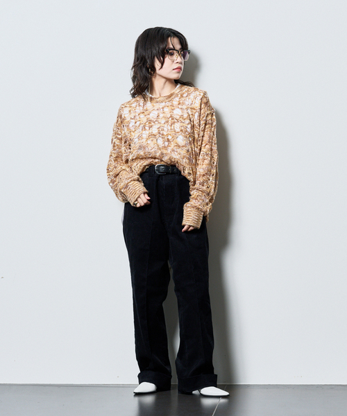 TAAKK(ターク)の「TAAKK MOHAIR KNIT TA25AW-KN035:ニット(ニット/セーター・レディース・イエロー・MEDIUM)」の2枚目の写真