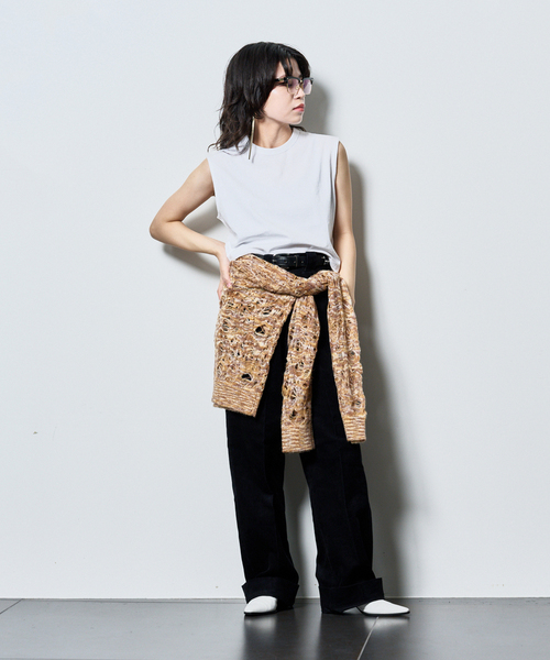 TAAKK(ターク)の「TAAKK MOHAIR KNIT TA25AW-KN035:ニット(ニット/セーター・レディース・イエロー・MEDIUM)」の3枚目の写真