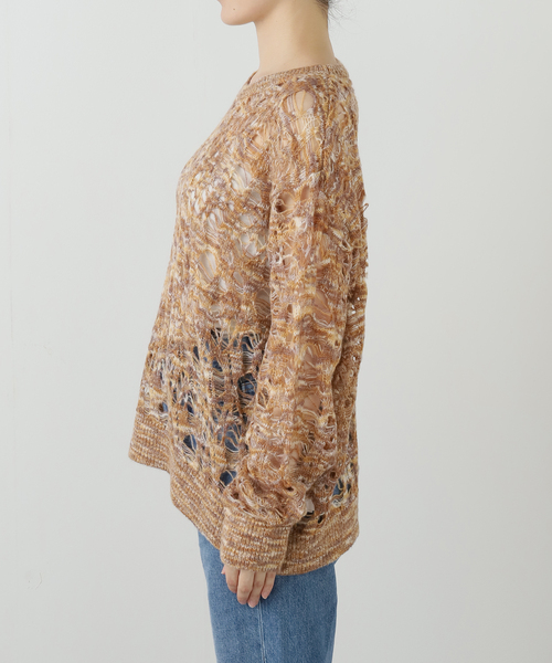 TAAKK(ターク)の「TAAKK MOHAIR KNIT TA25AW-KN035:ニット(ニット/セーター・レディース・イエロー・MEDIUM)」の5枚目の写真