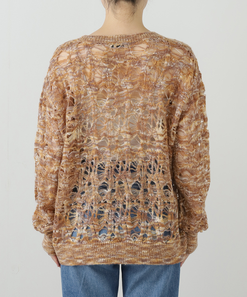TAAKK(ターク)の「TAAKK MOHAIR KNIT TA25AW-KN035:ニット(ニット/セーター・レディース・イエロー・MEDIUM)」の6枚目の写真
