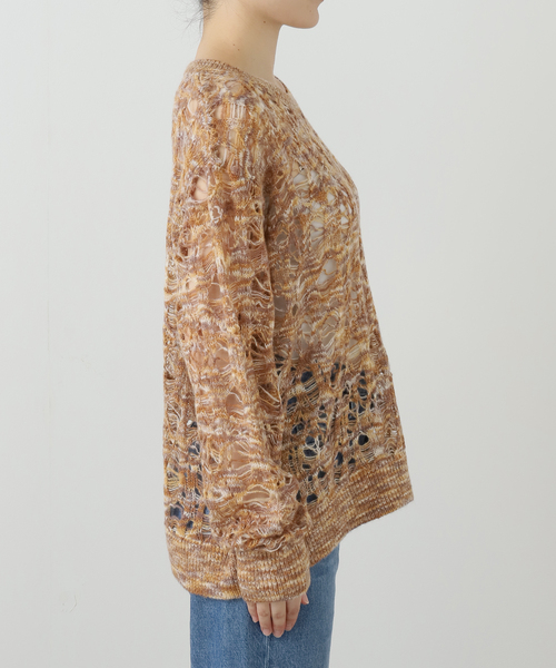 TAAKK(ターク)の「TAAKK MOHAIR KNIT TA25AW-KN035:ニット(ニット/セーター・レディース・イエロー・MEDIUM)」の7枚目の写真