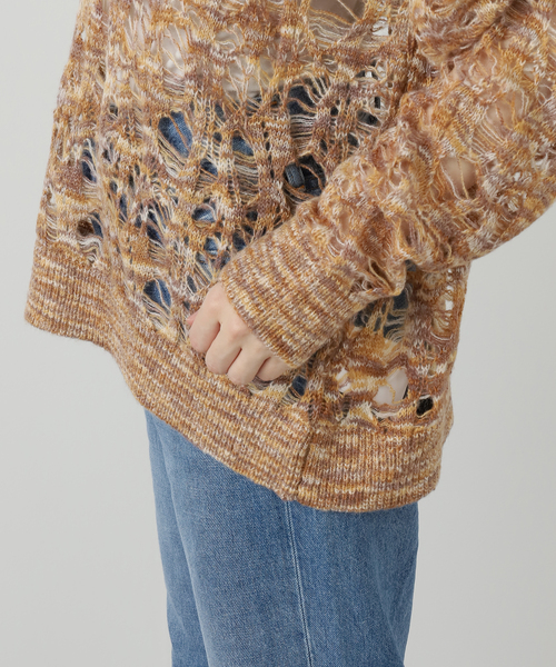 TAAKK(ターク)の「TAAKK MOHAIR KNIT TA25AW-KN035:ニット(ニット/セーター・レディース・イエロー・MEDIUM)」の9枚目の写真