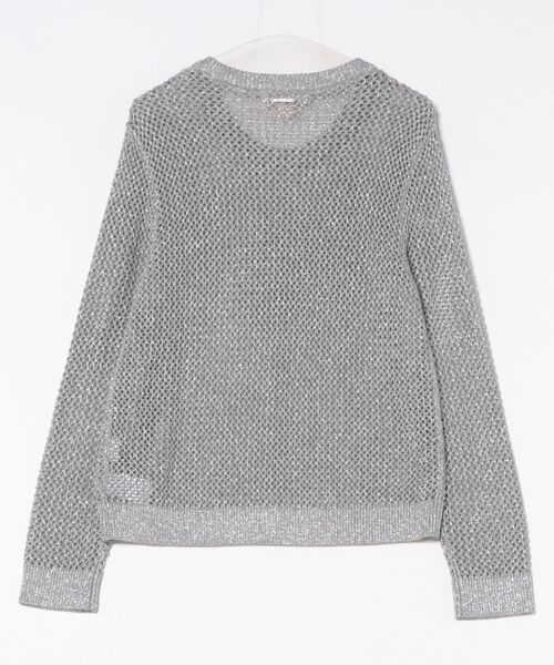 MICHAEL KORS(マイケルコース)の「メタリック メッシュ クルーネック セーター(ニット/セーター・レディース・シルバー・XS/S/M/L/XL)」の2枚目の写真