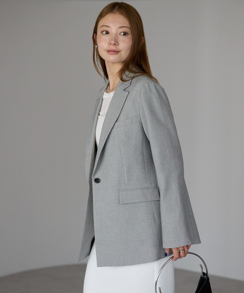 anneさん専用新品23区最高級Heritageテーラードジャケット セットアップ対応／洗える】トリアセダブルジョーゼット