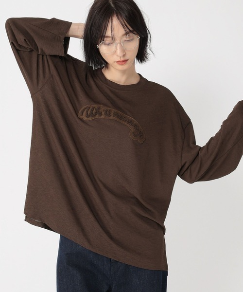 studio CLIP(スタディオクリップ)の「【daily CLIP】サガラ刺繍シアーロンT(Tシャツ/カットソー・レディース・ブラウン/ライトグリーン/チャコール・FREE)」の9枚目の写真