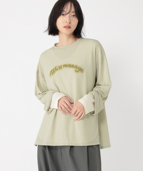 studio CLIP(スタディオクリップ)の「【daily CLIP】サガラ刺繍シアーロンT(Tシャツ/カットソー・レディース・ブラウン/ライトグリーン/チャコール・FREE)」の12枚目の写真