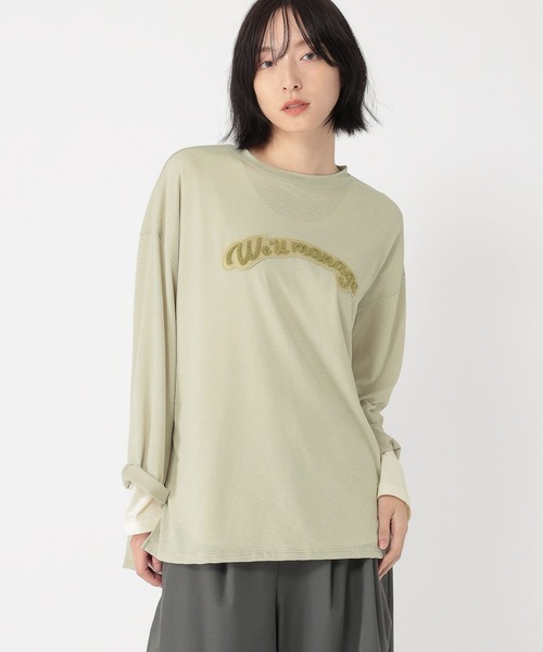 studio CLIP(スタディオクリップ)の「【daily CLIP】サガラ刺繍シアーロンT(Tシャツ/カットソー・レディース・ブラウン/ライトグリーン/チャコール・FREE)」の13枚目の写真