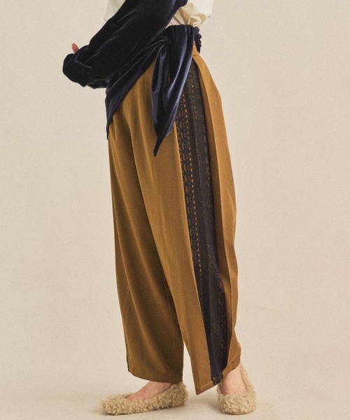 MIRROR STOKE（ミラーストーク）の「【ZOZO限定】SIDE LACE WIDE PANTS/サイドレースワイドパンツ（その他パンツ・レディース・ブラウン/グレー・MEDIUM）」の14枚目の写真