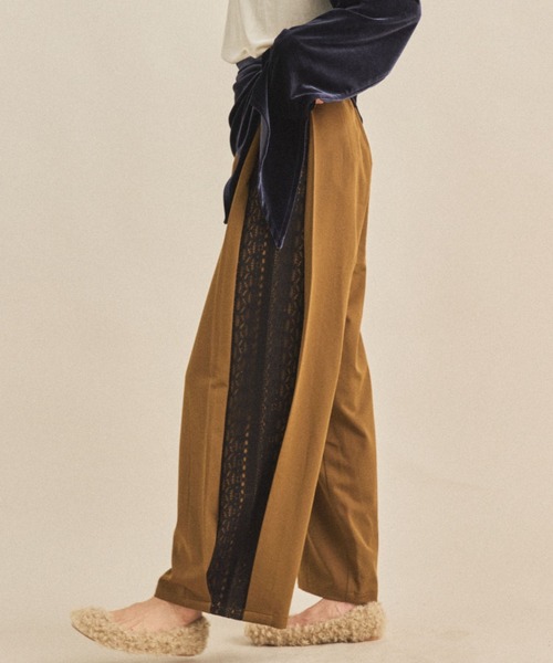 MIRROR STOKE（ミラーストーク）の「【ZOZO限定】SIDE LACE WIDE PANTS/サイドレースワイドパンツ（その他パンツ・レディース・ブラウン/グレー・MEDIUM）」の13枚目の写真