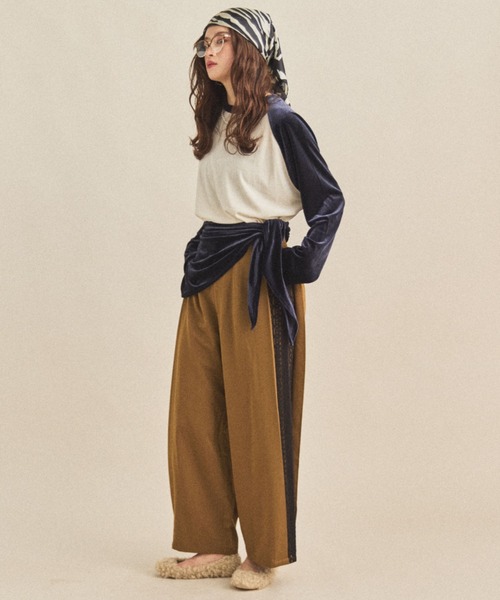 MIRROR STOKE（ミラーストーク）の「【ZOZO限定】SIDE LACE WIDE PANTS/サイドレースワイドパンツ（その他パンツ・レディース・ブラウン/グレー・MEDIUM）」の20枚目の写真