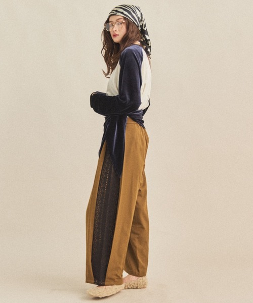 MIRROR STOKE（ミラーストーク）の「【ZOZO限定】SIDE LACE WIDE PANTS/サイドレースワイドパンツ（その他パンツ・レディース・ブラウン/グレー・MEDIUM）」の19枚目の写真
