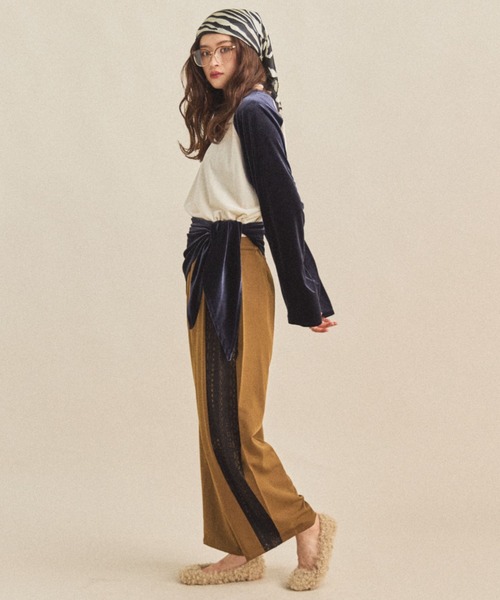MIRROR STOKE（ミラーストーク）の「【ZOZO限定】SIDE LACE WIDE PANTS/サイドレースワイドパンツ（その他パンツ・レディース・ブラウン/グレー・MEDIUM）」の18枚目の写真