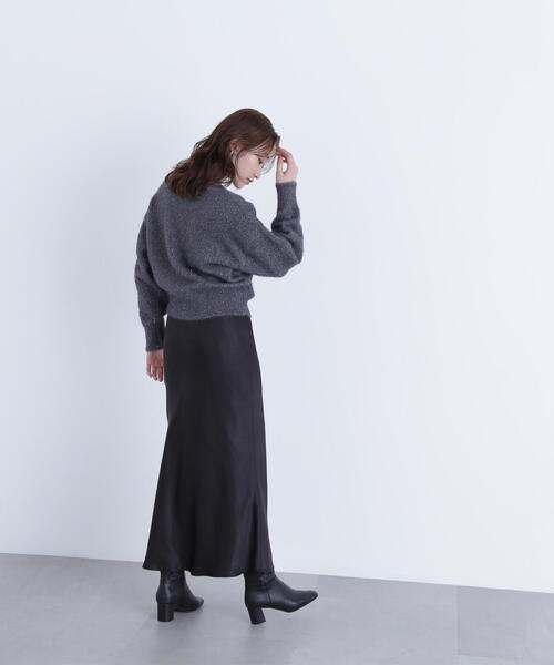NATURAL BEAUTY BASIC(ナチュラルビューティーベーシック)の「◇スパンコールフェザーニット(ニット/セーター・レディース・ピンク/ベージュ/チャコールグレー・FREE)」の7枚目の写真