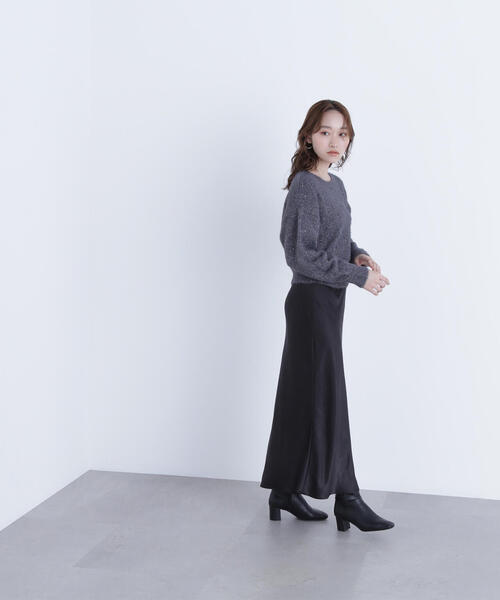 NATURAL BEAUTY BASIC(ナチュラルビューティーベーシック)の「◇スパンコールフェザーニット(ニット/セーター・レディース・ピンク/ベージュ/チャコールグレー・FREE)」の10枚目の写真