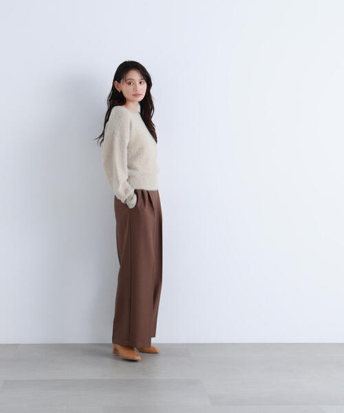 NATURAL BEAUTY BASIC(ナチュラルビューティーベーシック)の「◇スパンコールフェザーニット(ニット/セーター・レディース・ピンク/ベージュ/チャコールグレー・FREE)」の14枚目の写真