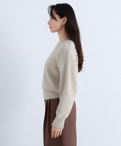 NATURAL BEAUTY BASIC(ナチュラルビューティーベーシック)の「◇スパンコールフェザーニット(ニット/セーター・レディース・ピンク/ベージュ/チャコールグレー・FREE)」の18枚目の写真