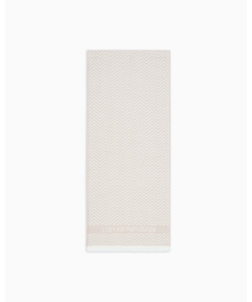 EMPORIO ARMANI（エンポリオアルマーニ）の「【エンポリオ アルマーニ】スカーフ ウール シェブロンモチーフ（マフラー・メンズ・ブラック/ホワイト・FREE）」の5枚目の写真