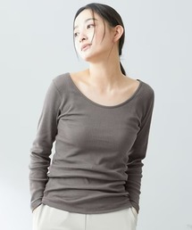 nissen(ニッセン)の【綿と暮らす】オーガニックコットン100% 丈長め長袖インナー(インナーウェア/肌着)