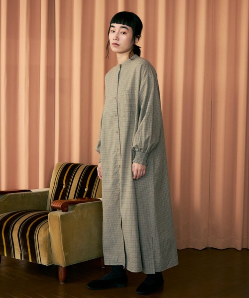 Crisp（クリスプ）の「チェックシャツワンピース（シャツワンピース・レディース・ブラウン/ベージュ・FREE）」の12枚目の写真