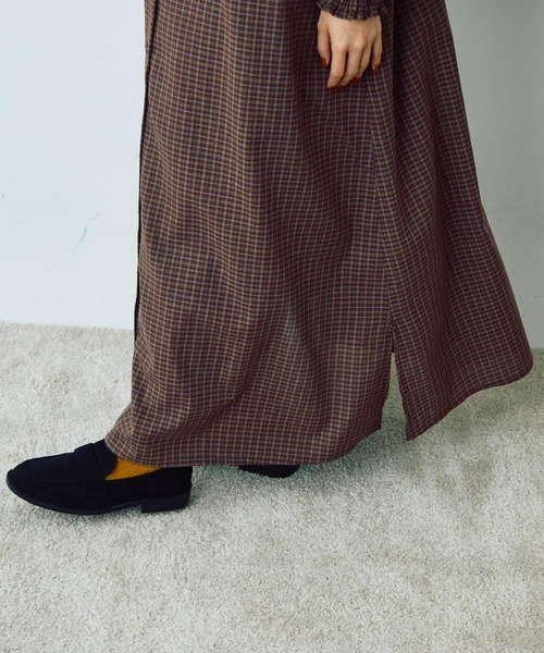 Crisp（クリスプ）の「チェックシャツワンピース（シャツワンピース・レディース・ブラウン/ベージュ・FREE）」の10枚目の写真