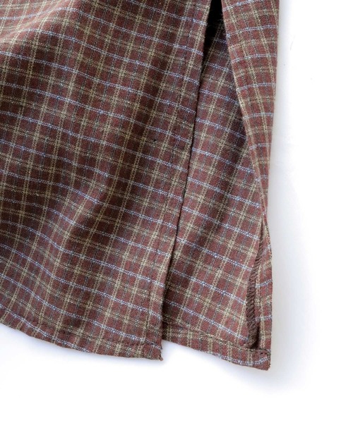 Crisp（クリスプ）の「チェックシャツワンピース（シャツワンピース・レディース・ブラウン/ベージュ・FREE）」の20枚目の写真