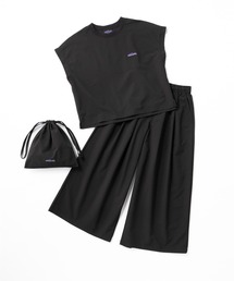 [L's]FRENCH SLEEVE SHIRT & LONG PANTS SET HIGH AIR PERMEABILITY/フレンチスリーブシャツ＆ロングパンツセット