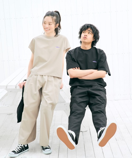THOUSAND MILE（サウザンドマイル）の「[L's]FRENCH SLEEVE SHIRT & LONG PANTS SET HIGH AIR PERMEABILITY/フレンチスリーブシャツ＆ロングパンツセット（セットアップ・レディース・セージグリーン/ブルー/ブラック/グレイッシュベージュ・FREE）」の15枚目の写真