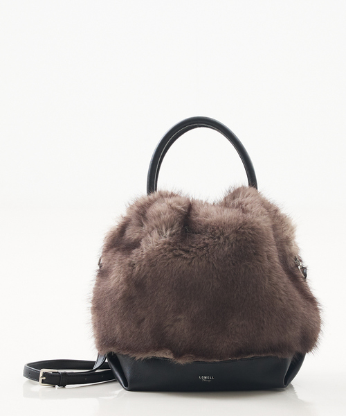 LOWELL things（ロウェル　シングス）の「Linfa/ファー2WAYショルダー（ショルダーバッグ・レディース・アイボリー/ブラウン/モカ・フリー）」の17枚目の写真