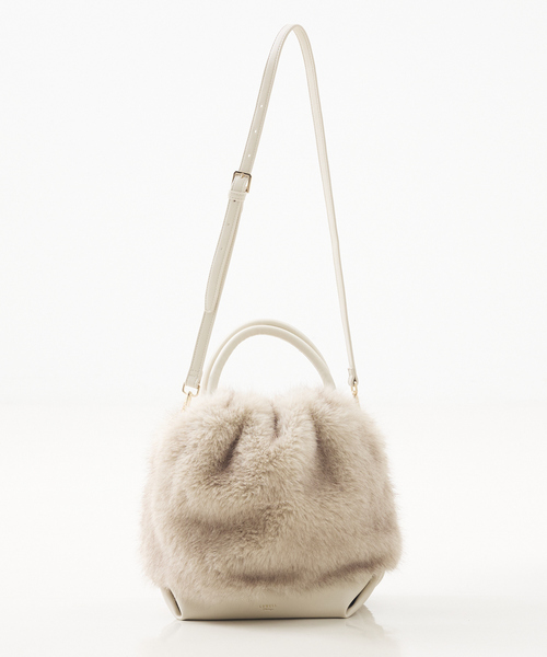 LOWELL things（ロウェル　シングス）の「Linfa/ファー2WAYショルダー（ショルダーバッグ・レディース・アイボリー/ブラウン/モカ・フリー）」の19枚目の写真