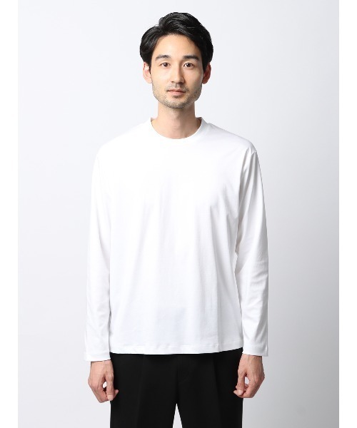 セール】クルーネックTシャツ 長袖 ウォッシャブル 形態安定