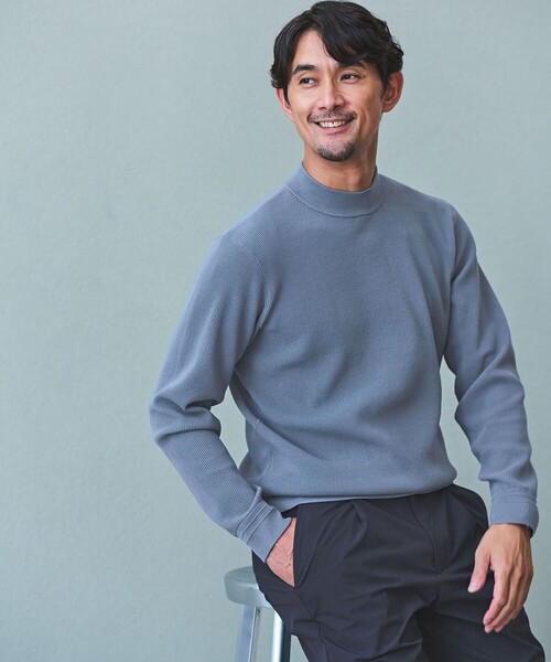 WEB限定】JUST fit デイリー アゼ モックネック ニット（ニット