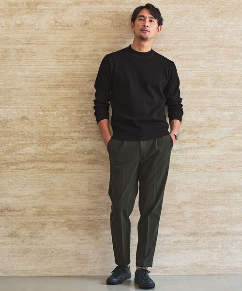 green label relaxing（グリーンレーベルリラクシング）の「【WEB限定】JUST fit デイリー アゼ モックネック ニット（ニット/セーター・メンズ・ブラック/ライトブルー/ライトグレー・XL/M/S/L）」の16枚目の写真
