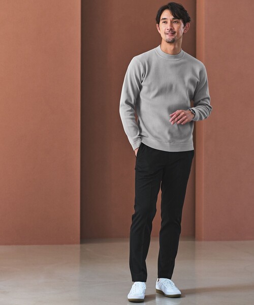 green label relaxing（グリーンレーベルリラクシング）の「【WEB限定】JUST fit デイリー アゼ モックネック ニット（ニット/セーター・メンズ・ブラック/ライトブルー/ライトグレー・XL/M/S/L）」の15枚目の写真